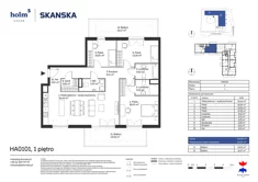 Mieszkanie, 106,55 m², 4 pokoje, piętro 1, oferta nr HA0101