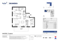 Mieszkanie, 82,60 m², 4 pokoje, piętro 3, oferta nr HA0302