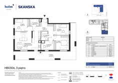 Mieszkanie, 94,27 m², 5 pokoi, piętro 3, oferta nr HB0306