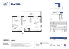 Mieszkanie, 69,93 m², 3 pokoje, piętro 4, oferta nr HB0402