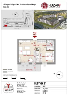 Mieszkanie, 39,65 m², 2 pokoje, parter, oferta nr B1/52