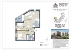 Mieszkanie, 49,23 m², 3 pokoje, piętro 2, oferta nr 62
