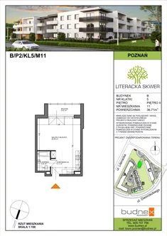 Mieszkanie, 36,71 m², 1 pokój, piętro 2, oferta nr 5/M11