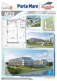 Apartament, 47,70 m², 2 pokoje, piętro 1, oferta nr B.1.M20