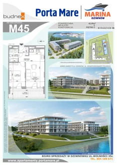 Apartament, 42,40 m², 2 pokoje, piętro 3, oferta nr B.2.M45