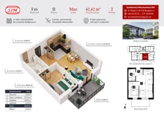 Mieszkanie, 42,42 m², 2 pokoje, piętro 2, oferta nr F16-M10