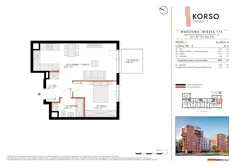 Mieszkanie, 45,83 m², 2 pokoje, piętro 1, oferta nr 5