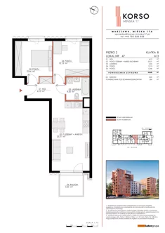 Mieszkanie, 58,48 m², 3 pokoje, piętro 2, oferta nr 47