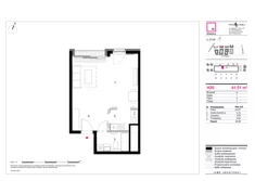 Mieszkanie, 41,51 m², 1 pokój, piętro 4, oferta nr H20
