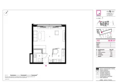 Mieszkanie, 38,90 m², 1 pokój, piętro 2, oferta nr J12