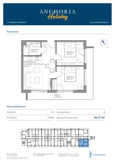 Apartament inwestycyjny, 53,83 m², 3 pokoje, piętro 3, oferta nr B_3_2