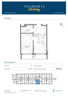 Apartament inwestycyjny, 36,83 m², 2 pokoje, piętro 2, oferta nr B_2_6