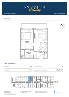 Apartament inwestycyjny, 37,58 m², 2 pokoje, piętro 2, oferta nr B_2_11