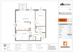 Mieszkanie, 60,75 m², 3 pokoje, piętro 1, oferta nr MOI20