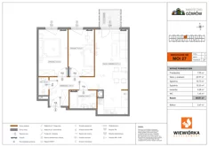 Mieszkanie, 60,81 m², 3 pokoje, piętro 1, oferta nr MOI27