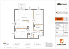 Mieszkanie, 60,75 m², 3 pokoje, piętro 2, oferta nr MOI36