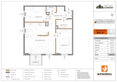 Mieszkanie, 60,75 m², 3 pokoje, piętro 3, oferta nr MOI51