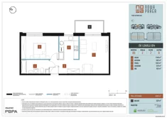 Mieszkanie, 49,85 m², 2 pokoje, piętro 2, oferta nr B9/014