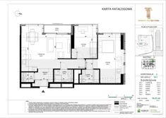 Mieszkanie, 79,52 m², 3 pokoje, piętro 6, oferta nr B.043