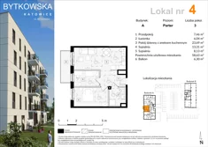 Mieszkanie, 58,77 m², 3 pokoje, parter, oferta nr A_4