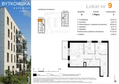 Mieszkanie, 57,16 m², 3 pokoje, piętro 1, oferta nr A_9