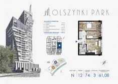 Mieszkanie, 61,08 m², 3 pokoje, piętro 12, oferta nr N74