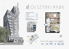 Mieszkanie, 62,32 m², 3 pokoje, piętro 14, oferta nr N90