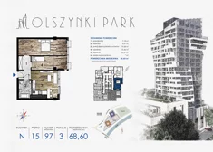 Mieszkanie, 68,60 m², 3 pokoje, piętro 15, oferta nr N97