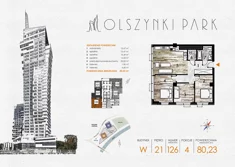 Mieszkanie, 80,23 m², 4 pokoje, piętro 21, oferta nr W126