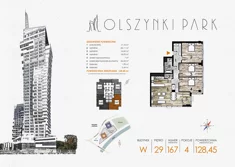 Mieszkanie, 128,45 m², 4 pokoje, piętro 29, oferta nr W167