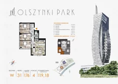 Mieszkanie, 119,18 m², 4 pokoje, piętro 31, oferta nr W176