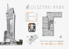 Mieszkanie, 97,46 m², 4 pokoje, piętro 29, oferta nr W169