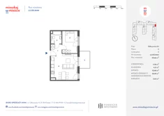 Mieszkanie, 40,83 m², 2 pokoje, piętro 3, oferta nr L2.103.M44