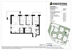 Mieszkanie, 77,50 m², 4 pokoje, piętro 1, oferta nr 2_II/7