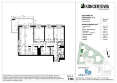 Mieszkanie, 76,14 m², 4 pokoje, parter, oferta nr 1_III/2