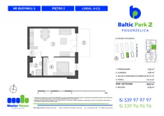 Apartament, 47,74 m², 2 pokoje, piętro 2, oferta nr 6-2.5.