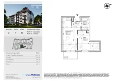 Mieszkanie, 40,41 m², 2 pokoje, piętro 1, oferta nr III/13