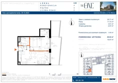 Apartament, 40,42 m², 2 pokoje, piętro 3, oferta nr M/4/04