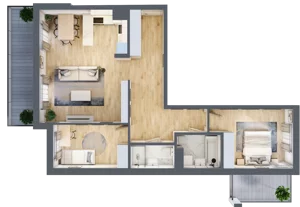 3 pokoje, mieszkanie 78,54 m², piętro 3, oferta nr A.30, Hi Mokotów, Warszawa, Ursynów, Wyczółki, ul. Bokserska 63