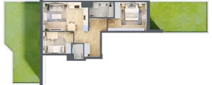 3 pokoje, mieszkanie 53,53 m², parter, oferta nr B.65, Hi Mokotów, Warszawa, Ursynów, Wyczółki, ul. Bokserska 63