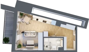 1 pokój, apartament 31,68 m², piętro 1, oferta nr M.13, Craft Zabłocie, Kraków, Podgórze, Zabłocie, ul. Zabłocie 22A