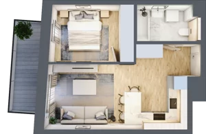 2 pokoje, apartament 35,80 m², piętro 3, oferta nr M.45, Craft Zabłocie, Kraków, Podgórze, Zabłocie, ul. Zabłocie 22A