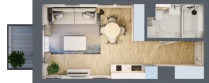 1 pokój, apartament 26,27 m², piętro 4, oferta nr M.76, Craft Zabłocie, Kraków, Podgórze, Zabłocie, ul. Zabłocie 22A