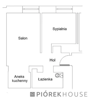 Mieszkanie dwupokojowe 34,00 m², Warszawa, Bielany, Aleja Zjednoczenia, Sprzedaż