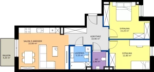 3 pokoje, mieszkanie 68,90 m², piętro 2, oferta nr A8, Domkove, Łódź, Widzew, ul. Mechaniczna 2/30