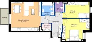 3 pokoje, mieszkanie 75,00 m², piętro 1, oferta nr B6, Domkove, Łódź, Widzew, ul. Mechaniczna 2/30
