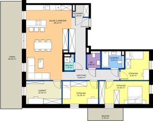 5 pokoi, mieszkanie 110,20 m², piętro 2, oferta nr D7, Domkove, Łódź, Widzew, ul. Mechaniczna 2/30