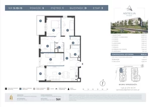 5 pokoi, mieszkanie 89,54 m², piętro 1, oferta nr 3.1D.13, Astelia Park etap III, Warszawa, Białołęka, Grodzisk, ul. Leona Berensona 