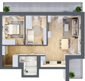 3 pokoje, mieszkanie 63,64 m², piętro 1, oferta nr 6, Apartamenty Sowia, Marki, ul. Sowia 9