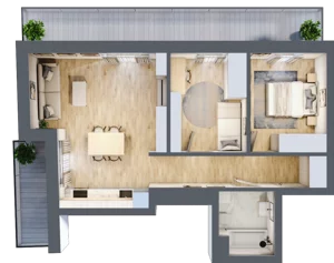 3 pokoje, mieszkanie 61,32 m², piętro 1, oferta nr 5, Apartamenty Sowia, Marki, ul. Sowia 9